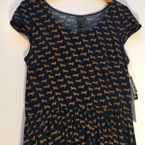 Jersey dachshund dog dress NWT 14